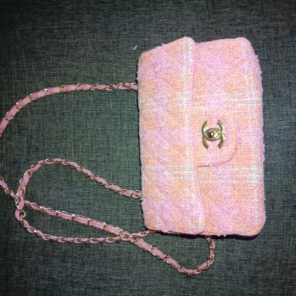 Pink Tweed Crossbody - Picture 6 of 7